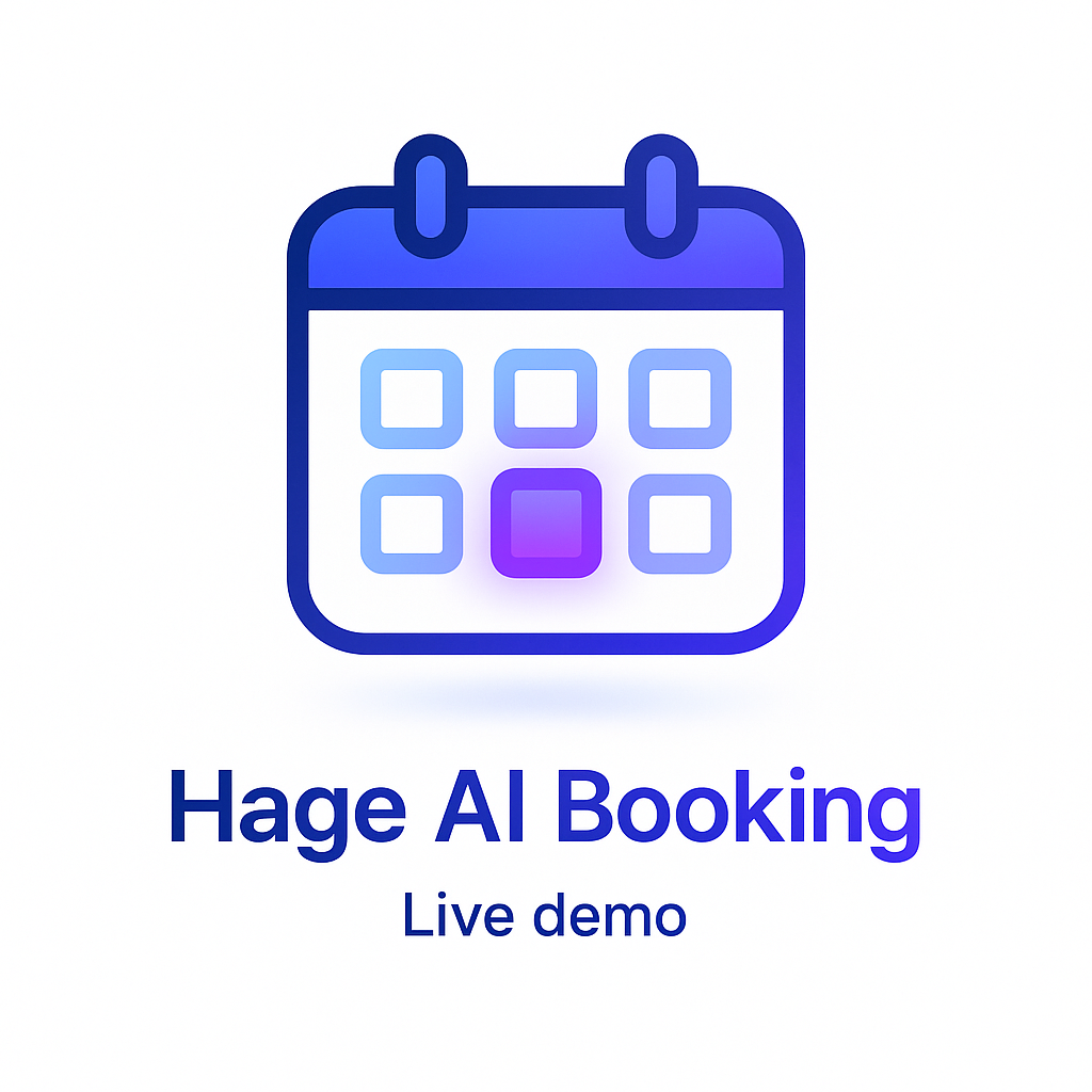 Hage AI booking demo