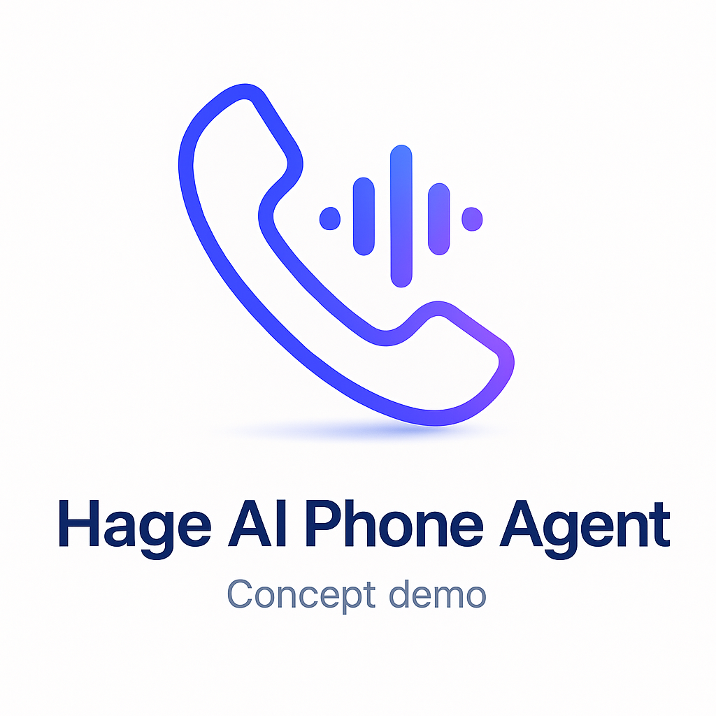 Hage AI phone agent demo